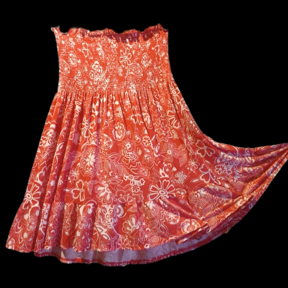 Floral Red Women's Skirt